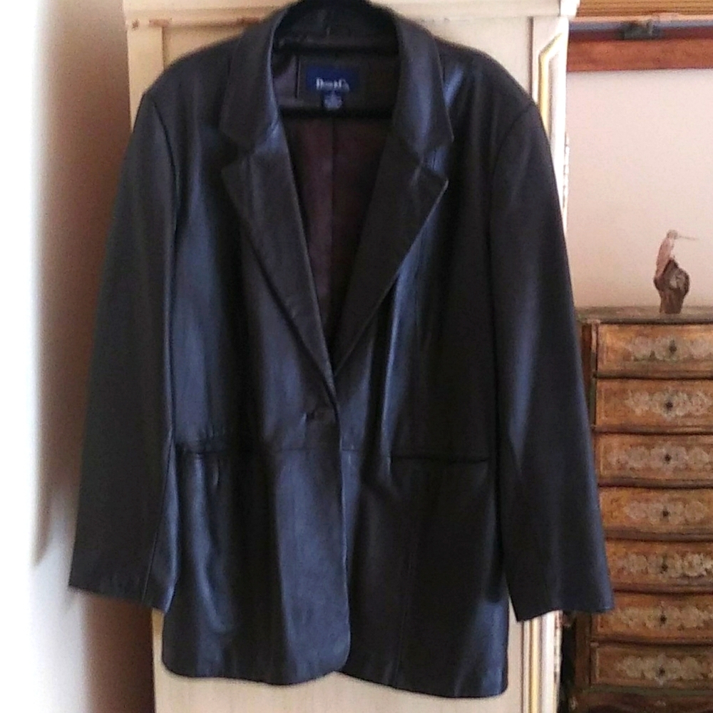 Lamb leather blazer